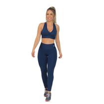 Conjunto Feminino Fitness Confort Azul Escuro