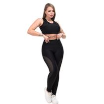 Conjunto Feminino Fitness Legging E Top Roupa De Academia