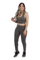 Conjunto Feminino Fitness Legging E Top Roupa De Academia