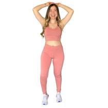 Conjunto Feminino Fitness Legging E Top Roupas De Academia