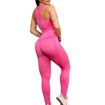 Conjunto Feminino Fitness sem Costura Empina Bumbum