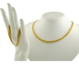 Conjunto Feminino Grumet 8.4 50 Cm Ouro 18k 750 Certificado Conjunto Feminino Grumet 8.4 50 Cm Ouro 18k 750 Certificado