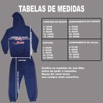 Conjunto Feminino Infantil Agasalho Moletom com Capuz Moda Inverno