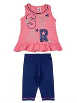 Conjunto Feminino Infantil Big Star - Lual Kids - Rosê/Marinho