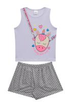 Conjunto Feminino Infantil Bolsa Unicórnio - Mescla