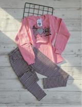 Conjunto Feminino Infantil Calça e Blusa Platinum Estiloso e Confortável! Conjunto Feminino Infantil Calça e Blusa Platinum Estiloso e Confortável!
