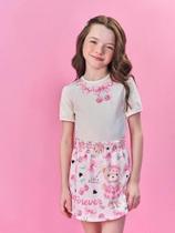 Conjunto Feminino Infantil Cinti Cerejinha Ursinha Forever Conjunto Feminino Infantil Cinti Cerejinha Ursinha Forever