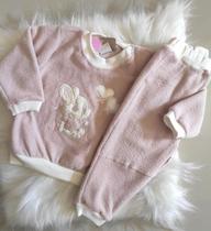Conjunto feminino infantil inverno - bebê - calça e casaco