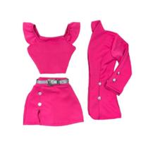 Conjunto Feminino Infantil Inverno Blogueirinha Look Inverno