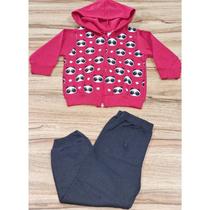 Conjunto Feminino Infantil Inverno Vermelho Panda P Conjunto Feminino Infantil Inverno Vermelho Panda P