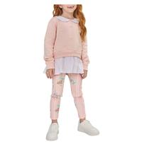 Conjunto Feminino Infantil Kukiê Blusa ML e Legging Rosa Conjunto Feminino Infantil Kukiê Blusa ML e Legging Rosa