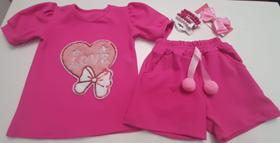 Conjunto feminino infantil pink