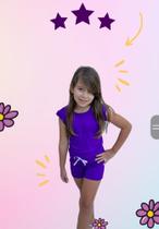 Conjunto feminino infantil roxo Conjunto feminino infantil roxo