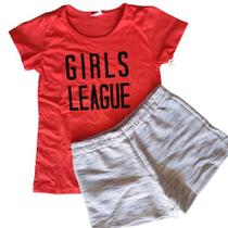 Conjunto feminino infantil verão - shorts e blusinha