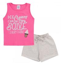 Conjunto feminino infantil verão - shorts e blusinha