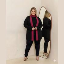 Conjunto Feminino Inverno 2 Peças Cacharrel Cardigan Plus Size Conjunto Feminino Inverno 2 Peças Cacharrel Cardigan Plus Size