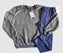 Conjunto feminino inverno blusa fleece e calça em cotton jeans - modelos variados