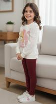 CONJUNTO FEMININO INVERNO BLUSÃO MANGAS COM PELOS Nº 4 AO 10 CONJUNTO FEMININO INVERNO BLUSÃO MANGAS COM PELOS Nº 4 AO 10