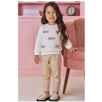 Conjunto Feminino Inverno Blusão Pelo Carneirinho E Legging Couro Eco KUKIÊ