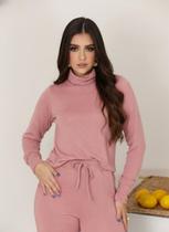 Conjunto Feminino Inverno Lanzinha Gola Alta Calça Pantalona com Bolsos elastico na cintura Conjunto Feminino Inverno Lanzinha Gola Alta Calça Pantalona com Bolsos elastico na cintura