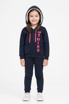 Conjunto Feminino Jaqueta Capuz C/ Pelos Moletom Nº 4 Ao 8