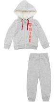 Conjunto Feminino Jaqueta Capuz C/ Pelos Moletom Nº 4 Ao 8