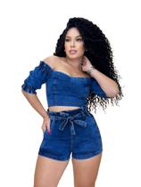 CONJUNTO FEMININO JEANS LAYCRA sem alça CONJUNTO FEMININO JEANS LAYCRA sem alça
