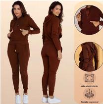 Conjunto Feminino Jogger Inverno Calça e Blusa Canguru C Capuz Tipo Moletom Para o Frio Lycra Conjunto Feminino Jogger Inverno Calça e Blusa Canguru C Capuz Tipo Moletom Para o Frio Lycra
