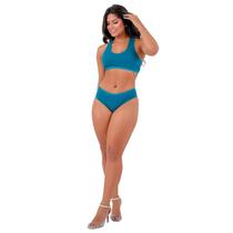 conjunto feminino kit 5 lingerie básica de algodão calcinha e sutian nadador sem bojo revenda atacado