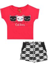 Conjunto Feminino KYLY Com Estampa Gatinhos 109648 Conjunto Feminino KYLY Com Estampa Gatinhos 109648