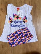 Conjunto feminino kyly verão - lovely butterflies - borboleta Conjunto feminino kyly verão - lovely butterflies - borboleta