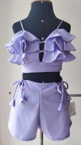 Conjunto feminino lilás Conjunto feminino lilás