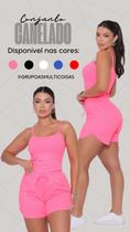 Conjunto feminino malha canelada kit com uma regata e um short ideal para o dia a dia. Conjunto feminino malha canelada kit com uma regata e um short ideal para o dia a dia.