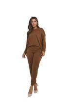 Conjunto Feminino Malha Tricot Longo Moda Inverno