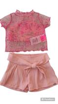 Conjunto feminino Milininna coopred e saia canelado e tule tamanho 2 Conjunto feminino Milininna coopred e saia canelado e tule tamanho 2