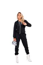Conjunto Feminino Moletom Calça E Blusa Feminino Flanelado Com Zíper Modelo Canguru