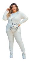 Conjunto Feminino Moletom Malha Crepe Roupa Feminina Inverno