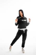 Conjunto Feminino Moletom Preto Moletom Feminino Bruna - BYG MODA FITNESS