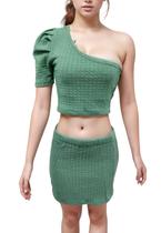 Conjunto Feminino Mula Manca Com Bojo e Short Saia