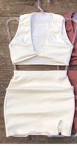 Conjunto feminino na cor branca TAM GG