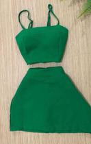 Conjunto feminino na cor verde com bojo removível alça com regulador TAM P