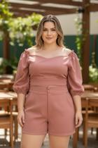 Conjunto feminino plus seze alfaiataria premium veste g1 e g2