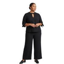 Conjunto Feminino Plus Size Air Flow Blusa com Detalhe na Gola Conjunto Feminino Plus Size Air Flow Blusa com Detalhe na Gola