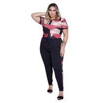 Conjunto Feminino Plus Size Calça E Blusa Feminina Social Conjunto Plus Size Elegante Casual Moda Comfy Primavera-verão