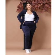 Conjunto Feminino Plush Veludo Bolso Capuz Zíper outono Inverno