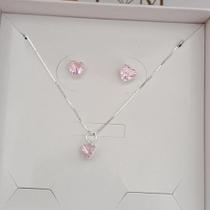 Conjunto Feminino Prata 925 Legítima Opção Perfeita Para Presente!