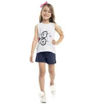 Conjunto Feminino Regata C/Short Em Sarja C/cinto Nº12 Ao 16