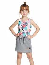 Conjunto Feminino Regata C/ Shorts-saia Moletinho Nº 4 Ao 8 Conjunto Feminino Regata C/ Shorts-saia Moletinho Nº 4 Ao 8