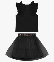 Conjunto Feminino Regata com Saia Trick Nick Preto Conjunto Feminino Regata com Saia Trick Nick Preto