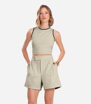 Conjunto Feminino Regata Com Shorts Endless Bege Conjunto Feminino Regata Com Shorts Endless Bege